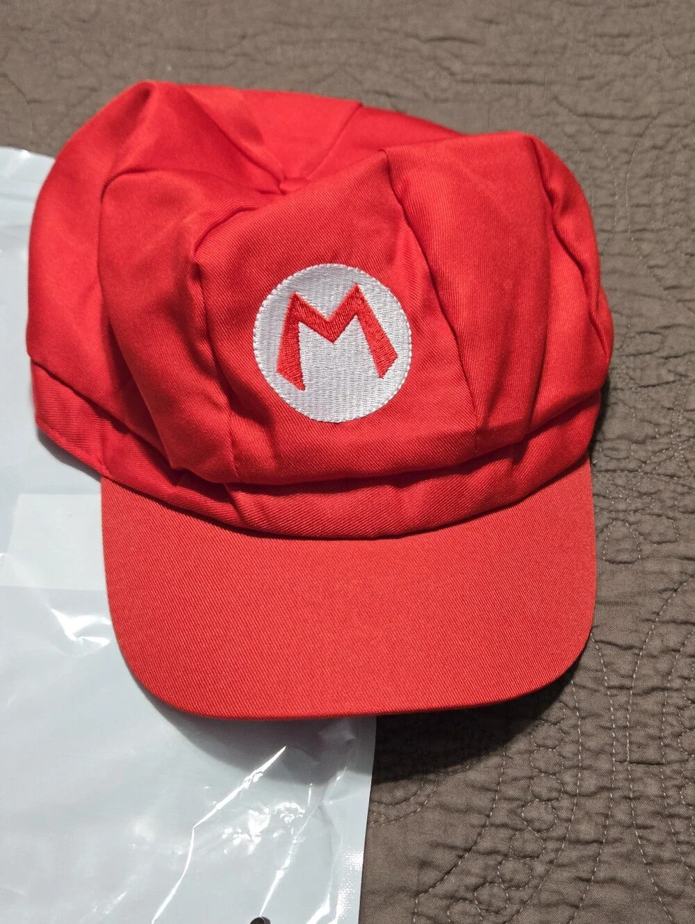 Mario Deluxe Costume Accessories - Super Mario Brothers Mario Red Cap, OS